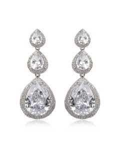 White Stone Earings