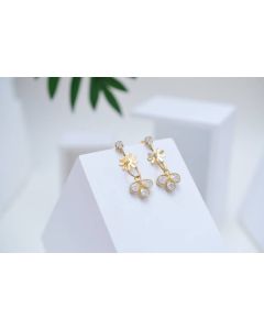 Mesh Diamond Stud Earrings